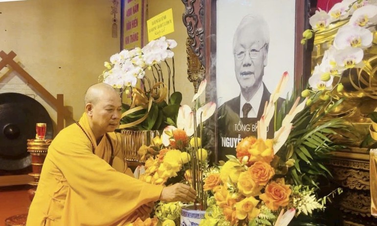 Giáo hội Phật giáo Việt Nam hướng dẫn tổ chức Lễ tưởng niệm Tổng Bí thư Nguyễn Phú Trọng.